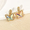 Wholesale Jewelry Sweet Animal Style Copper Electroplated Butterfly Pendant Necklace Earrings Bracelet Accessories