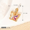 Wholesale Jewelry Sweet Animal Style Copper Electroplated Butterfly Pendant Necklace Earrings Bracelet Accessories