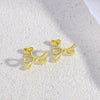 Wholesale Jewelry Sweet Bow Copper Electroplated Earrings