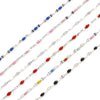 Wholesale Jewelry Sweet Color Block Titanium Steel Enamel Necklace