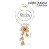 Wholesale Jewelry Sweet Cool Ginkgo Leaf Tassel Three Dimensional Flower Necklace For Women Copper Snake Bone Chain