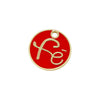 Wholesale Jewelry Sweet Geometric Copper Pendant With Dripping Oil Design