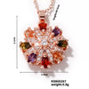 Wholesale Jewelry Sweet Geometric Copper Zircon Electroplated Ochain Pendant Necklace