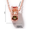 Wholesale Jewelry Sweet Geometric Copper Zircon Electroplated Ochain Pendant Necklace