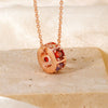Wholesale Jewelry Sweet Geometric Copper Zircon Electroplated Ochain Pendant Necklace