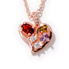 Wholesale Jewelry Sweet Geometric Copper Zircon Electroplated Ochain Pendant Necklace
