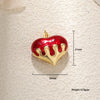 Wholesale Jewelry Sweet Heartshaped Copper Dripping Oil Handmade Necklace Pendant Accessories