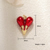 Wholesale Jewelry Sweet Heartshaped Copper Dripping Oil Handmade Necklace Pendant Accessories