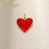 Wholesale Jewelry Sweet Heartshaped Copper Dripping Oil Handmade Necklace Pendant Accessories