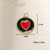 Wholesale Jewelry Sweet Heartshaped Copper Dripping Oil Handmade Necklace Pendant Accessories