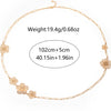Wholesale Jewelry Sweet Hollow Flower Stainless Steel Gold Plated Necklace