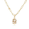 Wholesale Jewelry Sweet Style Copper Heart Shape Geometric Dripping Oil Hollow Love Bell Necklace