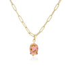 Wholesale Jewelry Sweet Style Copper Heart Shape Geometric Dripping Oil Hollow Love Bell Necklace