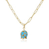 Wholesale Jewelry Sweet Style Copper Heart Shape Geometric Dripping Oil Hollow Love Bell Necklace