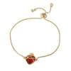Wholesale Jewelry Sweet Style Heart Shape Copper And Glass Electroplated Love Bracelet