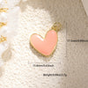 Wholesale Jewelry Sweet Style Heartshaped Copper Dripping Oil Gold Plated Pendant Necklace Handmade Accessories