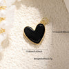 Wholesale Jewelry Sweet Style Heartshaped Copper Dripping Oil Gold Plated Pendant Necklace Handmade Accessories