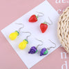 Wholesale Jewelry Sweet Style Plastic Resin Fruit Strawberry Apple Pineapple Grape Lemon Pendant Dripping Glue Handmade