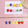 Wholesale Jewelry Sweet Style Plastic Resin Fruit Strawberry Apple Pineapple Grape Lemon Pendant Dripping Glue Handmade