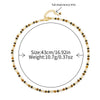 Wholesale Jewelry Tiger Eye Stone Shell Black Agate Copper Geometric Vintage Handmade Necklace Bracelet Clavicle Chain For Women