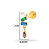 Wholesale Jewelry Titanium Alloy Geometric Electroplating Water Drop Pendant Ear Nail Puncture Jewelry Unisex