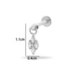 Wholesale Jewelry Titanium Alloy Geometric Electroplating Water Drop Pendant Ear Nail Puncture Jewelry Unisex