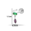 Wholesale Jewelry Titanium Alloy Geometric Electroplating Water Drop Pendant Ear Nail Puncture Jewelry Unisex