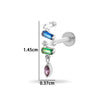 Wholesale Jewelry Titanium Alloy Geometric Electroplating Water Drop Pendant Ear Nail Puncture Jewelry Unisex