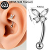 Wholesale Jewelry Titanium Heart Shape Diamond Earrings And Eyebrow Nails