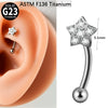 Wholesale Jewelry Titanium Heart Shape Diamond Earrings And Eyebrow Nails
