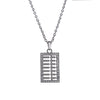 Wholesale Jewelry Titanium Steel Abacus Pendant Necklace With Mixed Gem Inlay And Geometric Design For Women