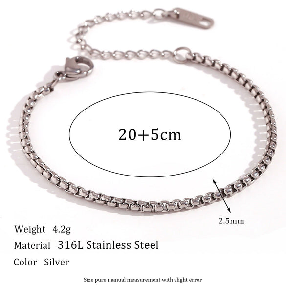 Wholesale Jewelry Titanium Steel And Stainless Steel Plain And Pearl Chain Bracelet And Necklace Waist Chain Geometric Style 18K Gold Plated