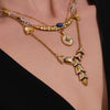 Wholesale Jewelry 316L Stainless Steel Animal Zodiac Geometric Style Electroplated Pendant Necklace