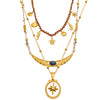 Wholesale Jewelry 316L Stainless Steel Animal Zodiac Geometric Style Electroplated Pendant Necklace