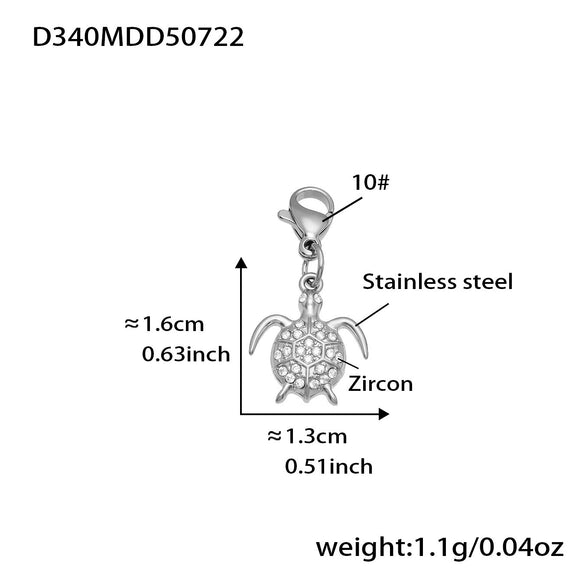 Wholesale Jewelry 316L Stainless Steel Animal Zodiac Geometric Style Electroplated Pendant Necklace