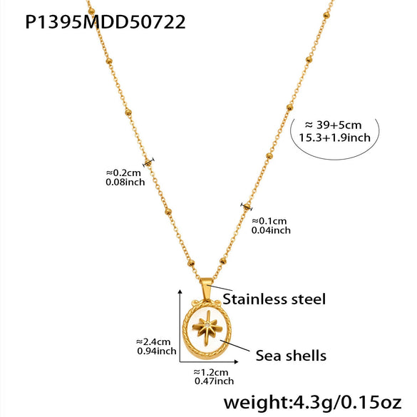 Wholesale Jewelry 316L Stainless Steel Animal Zodiac Geometric Style Electroplated Pendant Necklace