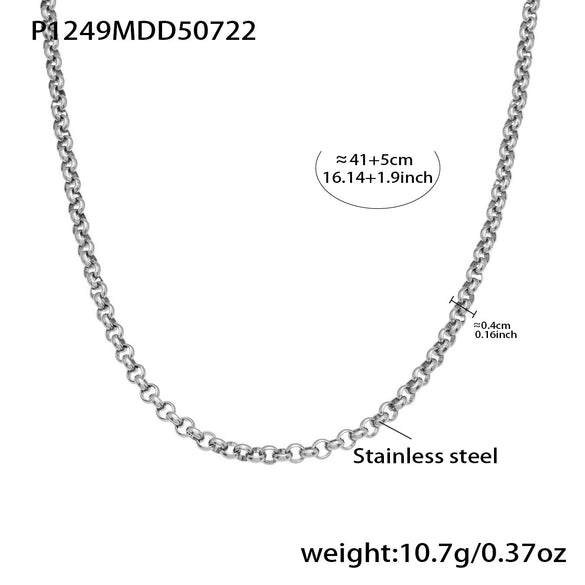 Wholesale Jewelry 316L Stainless Steel Animal Zodiac Geometric Style Electroplated Pendant Necklace
