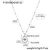 Wholesale Jewelry 316L Stainless Steel Animal Zodiac Geometric Style Electroplated Pendant Necklace