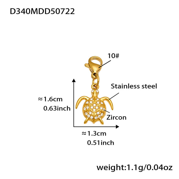 Wholesale Jewelry 316L Stainless Steel Animal Zodiac Geometric Style Electroplated Pendant Necklace