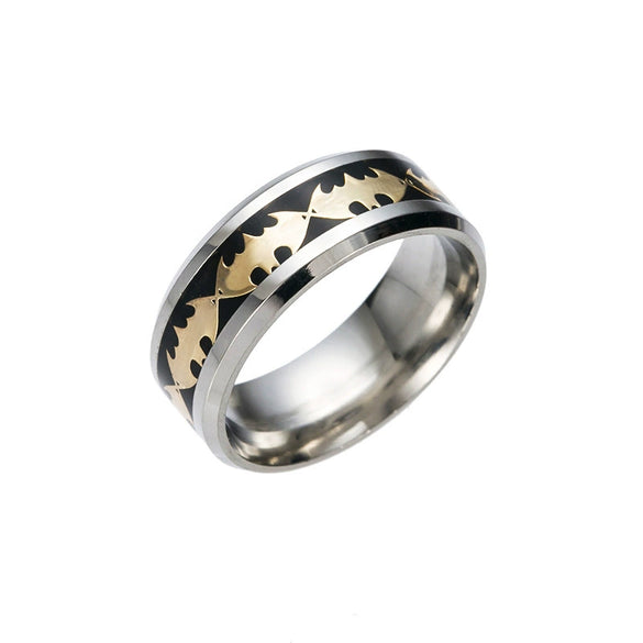 Wholesale Jewelry Titanium Steel Bat Ring Unisex With Animal Pattern Electroplated