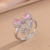 Wholesale Jewelry Titanium Steel Bow Zircon Clavicle Chain Necklace