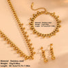 Wholesale Jewelry Titanium Steel Box Chain Multiple Ball Pendant With Plants Flowers Pattern For Women