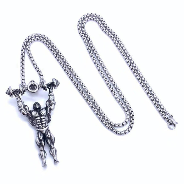 Wholesale Jewelry Titanium Steel Cartoon Characters Polished Pendant Necklace With Pearl Chain For Unisex