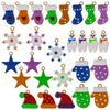 Wholesale Jewelry Titanium Steel Christmas Cartoon Pendant With Snowflake And Fivepointed Star Electroplated Diy Handmade Styling With Letters Numbers Text