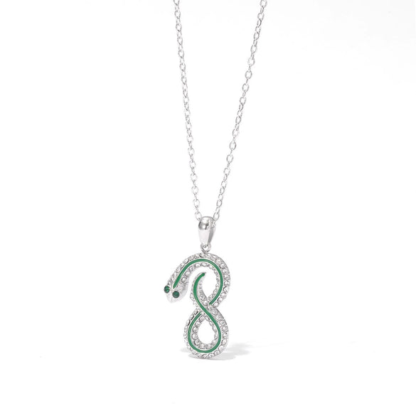 Wholesale Jewelry Titanium Steel Clavicle Chain With Snake Pattern Pendant Necklace For Women Light Luxury Style Electroplated