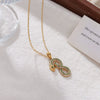 Wholesale Jewelry Titanium Steel Clavicle Chain With Snake Pattern Pendant Necklace For Women Light Luxury Style Electroplated