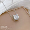 Wholesale Jewelry Titanium Steel Copper Doublering Buckle Necklace With Geometric Pattern Electroplating For Women
