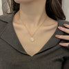 Wholesale Jewelry Titanium Steel Copper Opal Flower Pendant Necklace With Electroplating And Geometric Design For Women