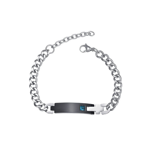 Wholesale Jewelry Titanium Steel Couple Bracelets Geometric Style With Letters Numbers Text Electroplating