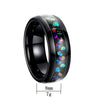 Wholesale Jewelry Titanium Steel Couple Ring Electroplated With Letters Numbers Text Pattern